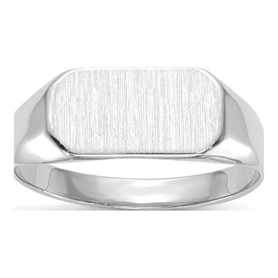 14K White Gold Kids' Signet Ring