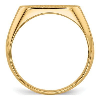 14K Yellow Gold Oval Signet Ring – view 2