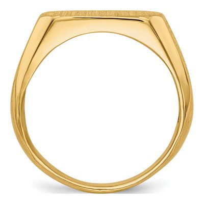 14K Yellow Gold Oval Signet Ring – view 3