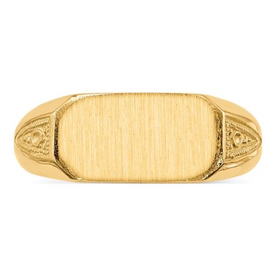 14K Yellow Gold Oval Signet Ring – view 5