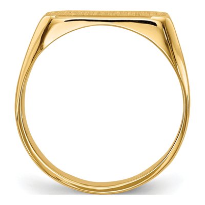 14K Yellow Gold Rectangle Signet Ring – view 3