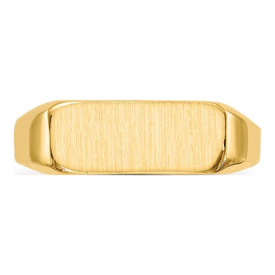 14K Yellow Gold Rectangle Signet Ring – view 5