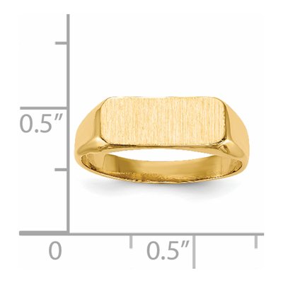 14K Yellow Gold Rectangle Signet Ring – view 6