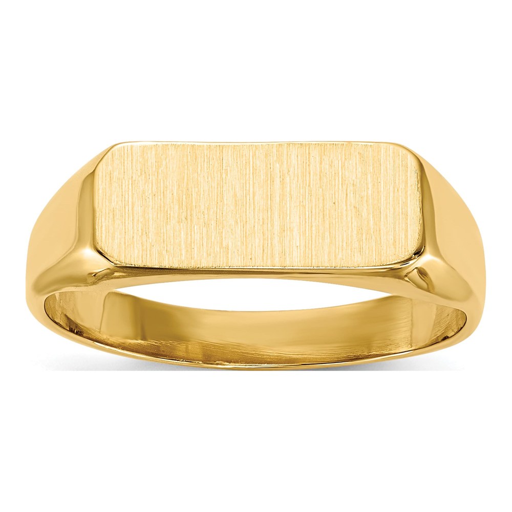 14K Yellow Gold Rectangle Signet Ring