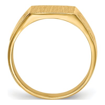 14K Yellow Gold Rectangular Signet Ring – view 3