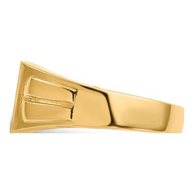 14K Yellow Gold Rectangular Signet Ring – view 4