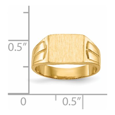 14K Yellow Gold Rectangular Signet Ring – view 6