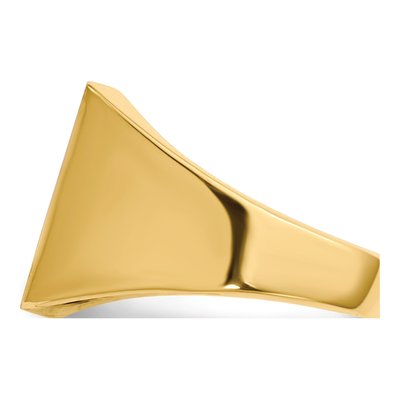 Men's 14K Yellow Gold Square Signet Ring Mounting – view 3