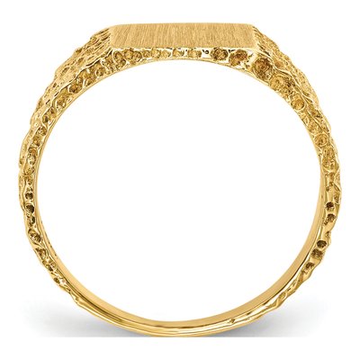 14K Yellow Gold Square Signet Ring – view 3