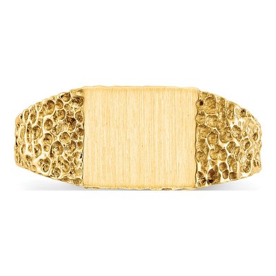 14K Yellow Gold Square Signet Ring – view 5