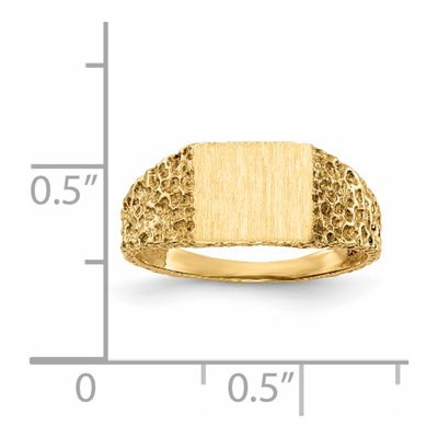14K Yellow Gold Square Signet Ring – view 6