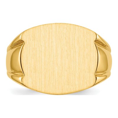Men's 14K Yellow Gold Signet Ring – view 5