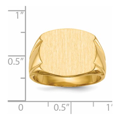 Men's 14K Yellow Gold Signet Ring – view 6