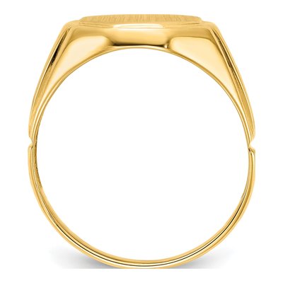 Men's 14K Yellow Gold Octagon Signet Ring Mounting – view 2