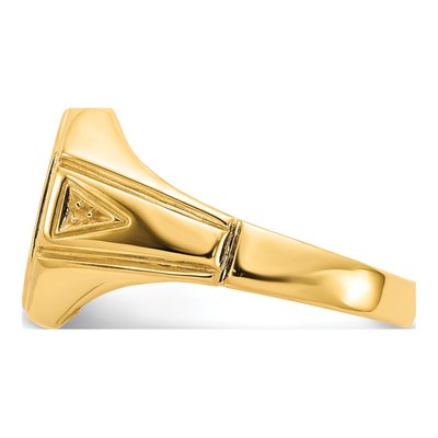 Men's 14K Yellow Gold Octagon Signet Ring Mounting – view 3