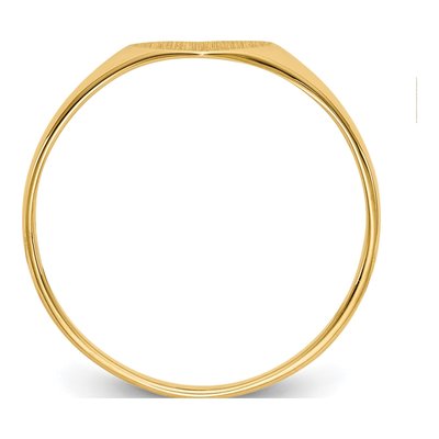 14K Yellow Gold Heart Signet Ring – view 3