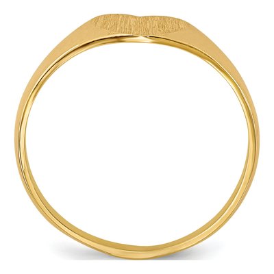 14K Yellow Gold Heart Signet Ring – view 3