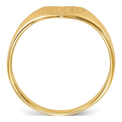 14K Yellow Gold Heart Signet Ring – view 3