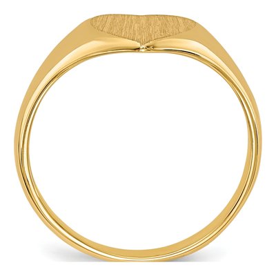 14K Yellow Gold Heart Signet Ring – view 3
