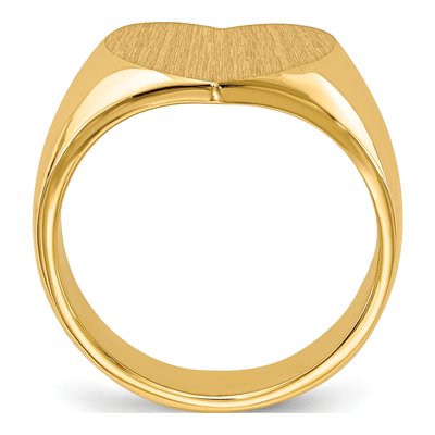 14K Yellow Gold Heart Signet Ring – view 3
