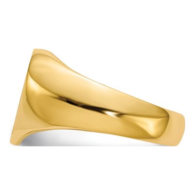 14K Yellow Gold Heart Signet Ring – view 4