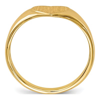 14K Yellow Gold Heart Signet Ring – view 3