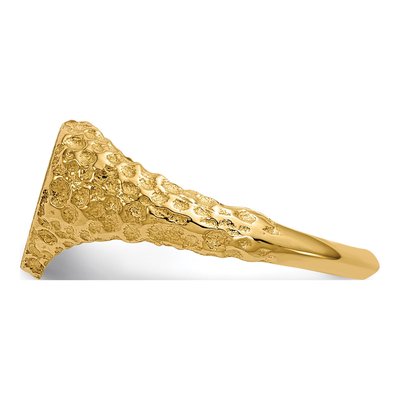 14K Yellow Gold Open Back Heart Signet Ring – view 3