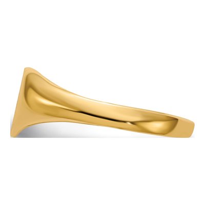 14K Yellow Gold Diamond Heart Signet Ring – view 3