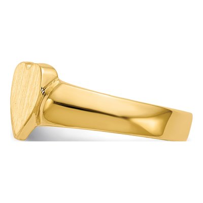 14K Yellow Gold Double Heart Signet Ring – view 4