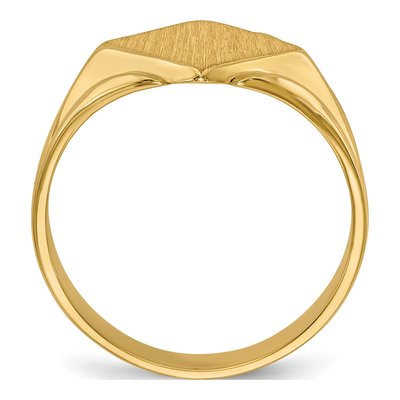 14K Yellow Gold Square Signet Ring – view 2