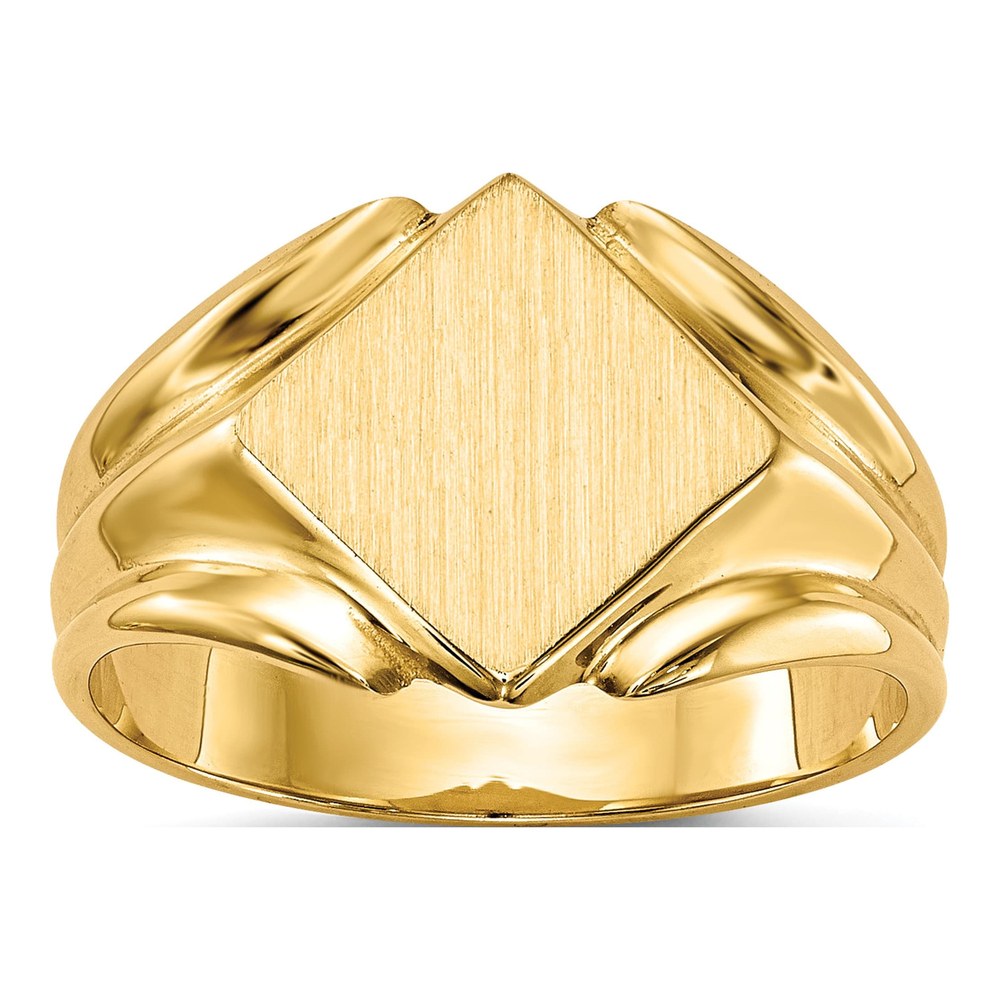 14K Yellow Gold Square Signet Ring