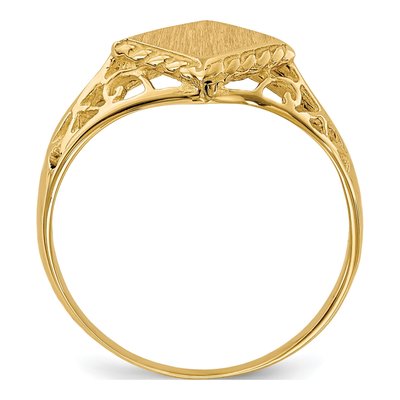 14K Yellow Gold Square Signet Ring – view 3
