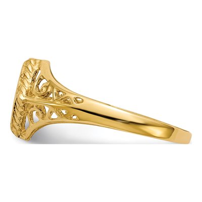 14K Yellow Gold Square Signet Ring – view 4