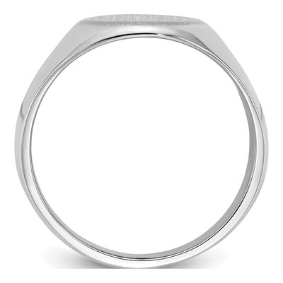 Men's 14K White Gold Oval Signet Ring – view 3