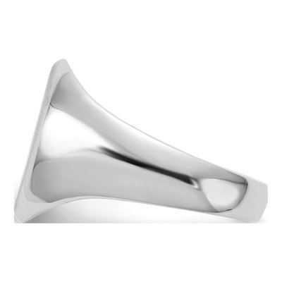 Men's 14K White Gold Oval Signet Ring – view 5