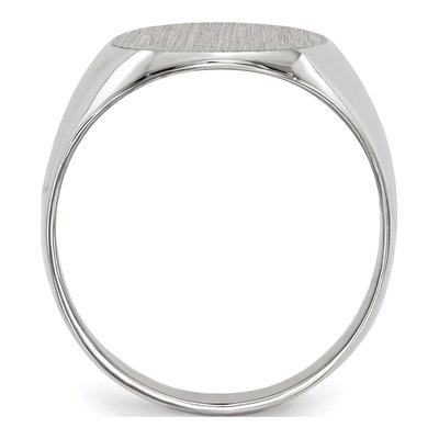 14K White Gold Oval Signet Ring – view 2