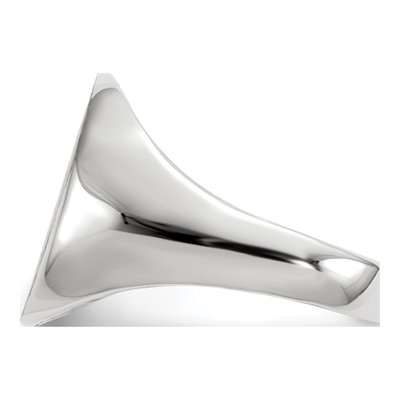 14K White Gold Oval Signet Ring – view 3
