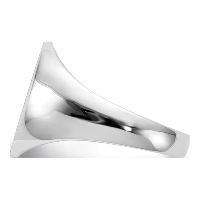 Men's 14K White Gold Oval Signet Ring – view 5