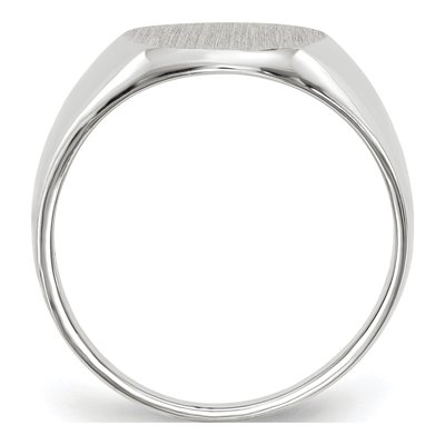 14K White Gold Oval Open Back Signet Ring – view 3