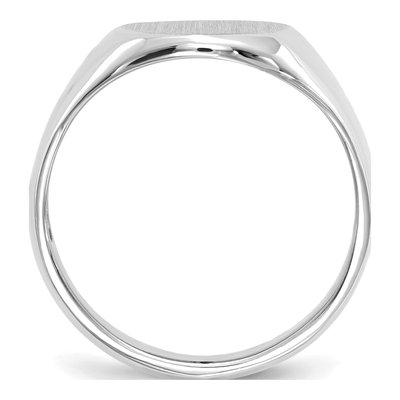 14K White Gold Oval Signet Ring – view 2