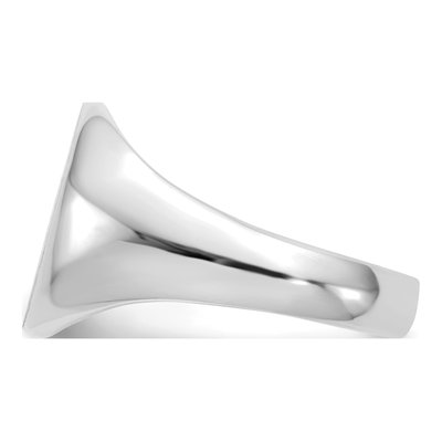 14K White Gold Oval Signet Ring – view 4