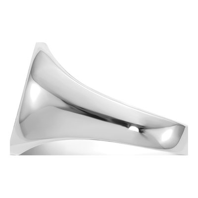 14K White Gold Oval Signet Ring – view 4