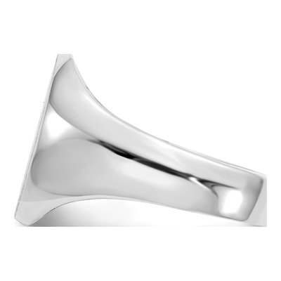 14K White Gold Oval Signet Ring – view 5