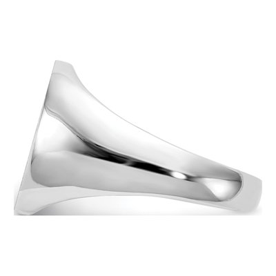 14K White Gold Oval Signet Ring – view 5