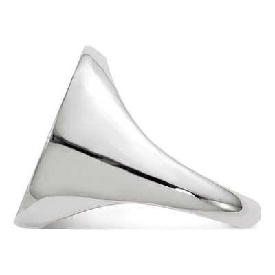 Men's 14K White Gold Oval Signet Ring – view 4