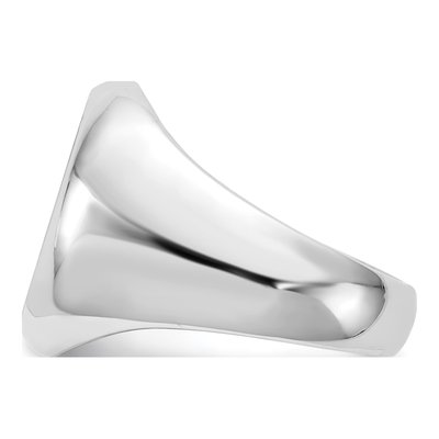 Men's 14K White Gold Oval Signet Ring – view 4