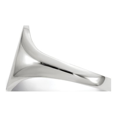 14K White Gold Oval Signet Ring – view 4
