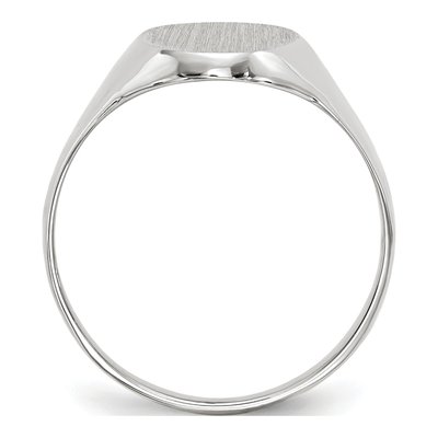 14K White Gold Oval Signet Ring – view 3