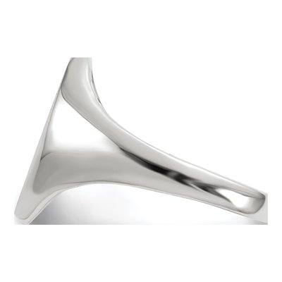 14K White Gold Oval Signet Ring – view 4