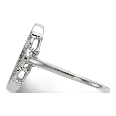 14K White Gold Oval Signet Ring – view 3